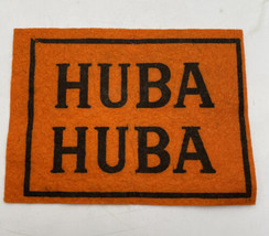 Vintage Huba Huba Felt Patch Orange &amp; Black - £14.86 GBP