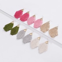12 pairs Alloy cotton tassels eardrop spring color female model E-002 - £56.95 GBP