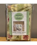 Waverly Lafayette Square Double Scalloped Valance Floral Stripe 52W&quot; x 15L&quot; - $38.63 CAD