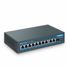 11 Port Gigabit Poe Switch, 8 Poe+ Port 1000Mbps, 2 Gigabit Uplink, 1 Sfp Port,  - £80.65 GBP