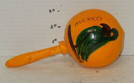 Single Handmade maraca From Mexico Yellow - $14.80