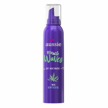 Aussie Miracle Waves Soft Wave Mousse with Hemp Seed Oil, Paraben Free, Sulfate - £10.36 GBP