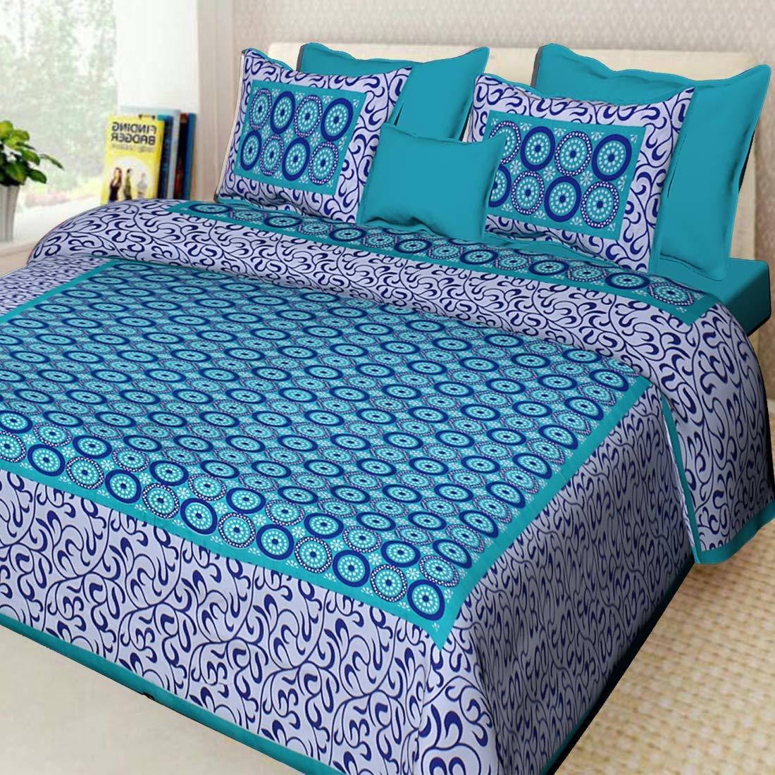 Rastogi Handicrafts Double Bedsheet Queen Size Tapestry Printed with 2 P... - $21.55
