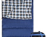 Red, Grey, And Blue Redcamp Flannel Sleeping Bag For Adults, Cozy Cotton - $51.95