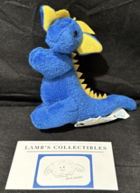 2009 Wishpets 5&quot; mini stuffed animal plush blue &amp; yellow dragon toy doll - £11.61 GBP