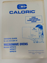 Caloric Microwave Owner&#39;s Guide Manual and Tags MPR215 MPR217 MPR219 Vin... - £9.05 GBP