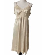Vintage Sears Ivory Full Slip Womens Sz 36-38 Nylon Lace Trim V-Neck - $27.27 CAD