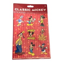Vintage Gibson Greetings Disney Classic Mickey Mouse Stickers 4 Sheets Red *New - £9.44 GBP
