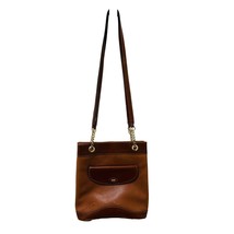 Bally Vintage Genuine Brown Leather Shoulder Bag With Gold Chain Detail Italian - £59.71 GBP