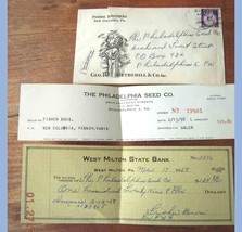LOT 1958 antique FISHER BROS bank check ENVELOPE philadelphia seed co pa - £11.86 GBP