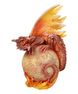 Celestial Solar Sun Galaxy Planet Terrestrial Guardian Fire Dragon Figurine - £27.68 GBP