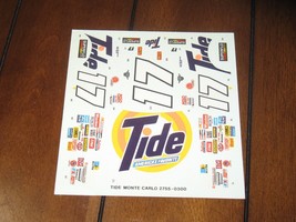 Decal 1/24 AMT NASCAR 17 Tide Chevrolet Chevy Monte Carlo Waterslide NOS - $19.99