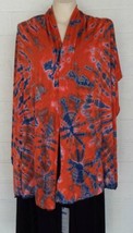 New Sacred Threads Arizona Sunset Orange Blue Tie Dye Hippie Stretch Scarf Wrap - £13.10 GBP