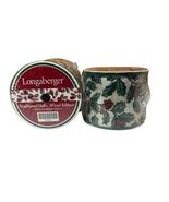 Vtg Longaberger Traditional Holly Wired Ribbon 5 yds Each 2.5&quot; Lot of 2 ... - $308.94 MXN
