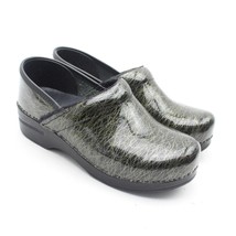 DANSKO Womens Green Swirl Patent Leather Clogs Nursing Work Shoes Flats Sz 39 - £21.47 GBP