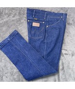Vintage Made In USA Wrangler Denim Men’s Sz 34x30 Western Blue Jeans 936DEN - $68.37 CAD