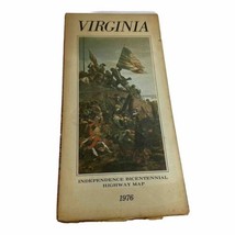 Vintage 1976 Official State Issue Highway Road Map Of Virginia - £5.89 GBP