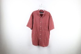 Vintage 90s Eddie Bauer Mens Large Faded Short Sleeve Collared Button Down Shirt - £30.15 GBP