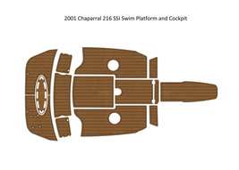 2001 Chaparral 216 SSI Swim Platform Cockpit Boat EVA Foam Teak Deck Flo... - $899.00