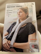 RealTouch Shiatsu Neck Massager Compact Heated Sharper Image Slim Design... - $18.88