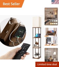 Versatile LED Floor Lamp with USB &amp; Power Outlet, Smart Remote Features ... - $1,597.12 MXN