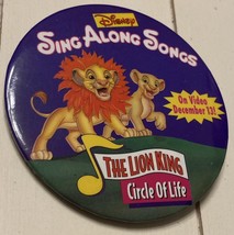 The Lion King Circle Of Life Sing Along  Songs Promo Pin Disney Collector VTG - £7.98 GBP