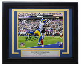 Odell Beckham Jr Autografato Cornice Los Angeles Rams 8x10 Super Bowl Lvi Foto - £136.97 GBP