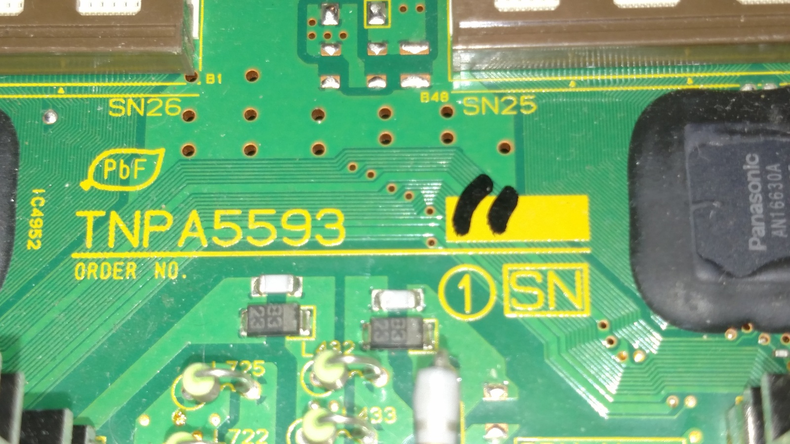 Primary image for Panasonic TXNSN1RHUU (TNPA5593) SN Board for TC-P50X5 TC-P50XT50