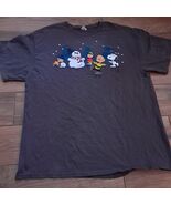 Vintage Peanuts Charlie Brown Snoopy Christmas Shirt Size XL snowman Del... - $400.34 MXN