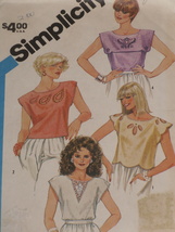 Simplicity Pattern 6409 Misses&#39; Pullover Tops in 2 Lengths Size S 10-12 ... - £5.53 GBP