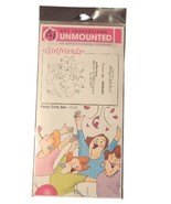 Art Impressions PARTY GIRLS SET #4131 Unmounted Rubber Stamp Sets - £14.07 GBP