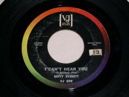 Betty Everett I Can&#39;t Hear You Can I Get To Know You 45 Rpm Record Vj Label - £12.78 GBP