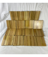 Lot of 15 Pcs 6&quot;x6&quot;x.30&quot; Parquet Tile Oak Natural Color 7 Finger Damaged... - £70.26 GBP