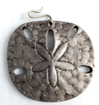 Sand Dollar Shell Marked Pewter Pendant Religious Lucky  Charm sh1-30 - £11.84 GBP