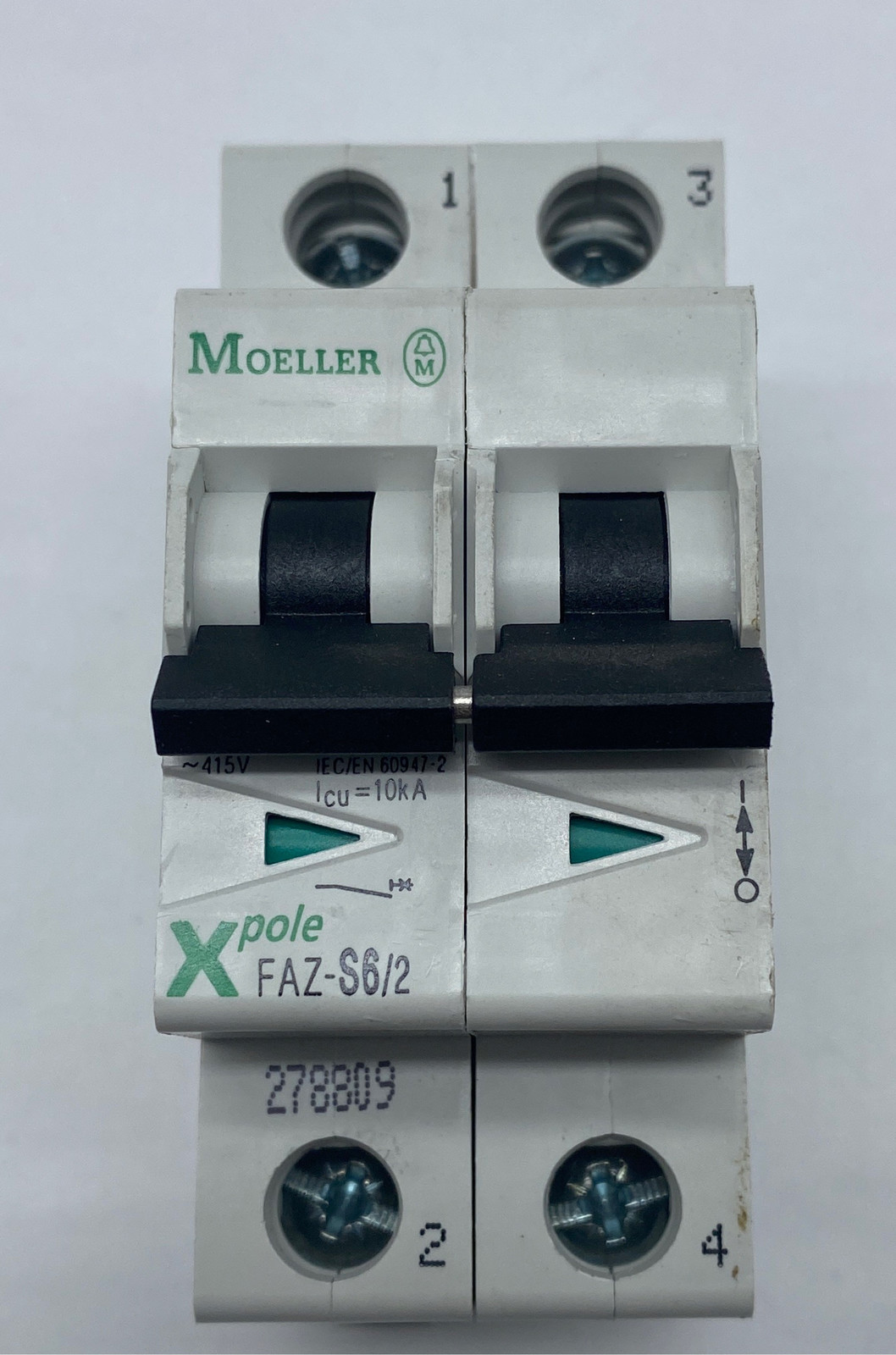 Moeller FAZ-S6/2 2-Pole Circuit Breaker, 480Y/277VAC 6Amp  - $8.50