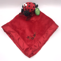 Bearington Ladybug Lovey Security Blanket Plush Satin Soother Red - £27.96 GBP