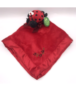 Bearington Ladybug Lovey Security Blanket Plush Satin Soother Red - £27.57 GBP