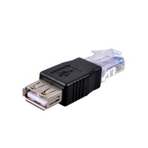 1X Type A Usb2.0 Female To Ethernet Rj45 Male Plug Adapter Connector - £10.45 GBP