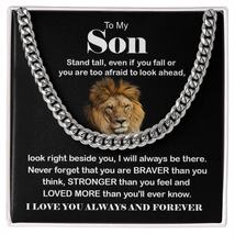 To My Son Cuban Chain Necklace Gift from Parents, Special Gift for Son f... - £33.45 GBP+