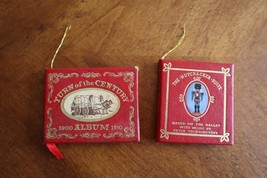 2 Vtg Kurt Adler Mini Christmas Book Nutcracker &amp; Turn of the Century 19... - $20.89