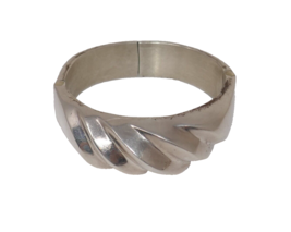 Mexico Taxco Sterling Silver 925 Chunky Heavy Bangle Bracelet - $199.99