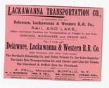Original 1890&#39;s Lackawanna Transportation Ad Delaware Lackawanna &amp; Weste... - $19.78