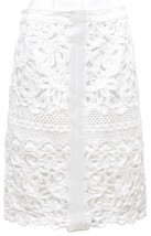 ERMANNO SCERVINO White Skirt Lace Pencil Lined Zipper Sz 40 NWT $1,655 - $617.50