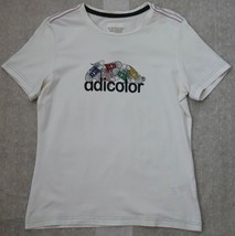 Adidas Women`s T-Shirt M Adicolor W5 Graphic White Series Cotton Stretch 2005 - £39.27 GBP