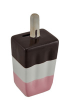 Zeckos Ceramic Neapolitan Ice Cream Pop Kids Coin Bank - £19.56 GBP