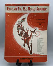 Music Piano Sheet Large Notes Rudolph The Red Nosed Reindeer St. Nicholas Pub. - £8.26 GBP