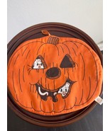 Vintage 1993 Loomco Pumpkin Hot Pad Pot Holder Halloween Orange Cotton - €4,27 EUR