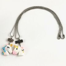 2 pc Best Friends Unicorn BFF Friendship Necklaces Kids Charm Jewelry Set image 3