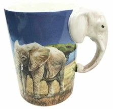 Savanna Habitat Tusked Elephant Gajah 12oz Ceramic Mug Coffee Cup Home &amp;... - £15.17 GBP