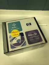 10 Pack Hp Dvd+R Blank Media Discs 4.7 GB/120min. **Factory Sealed** - £4.73 GBP